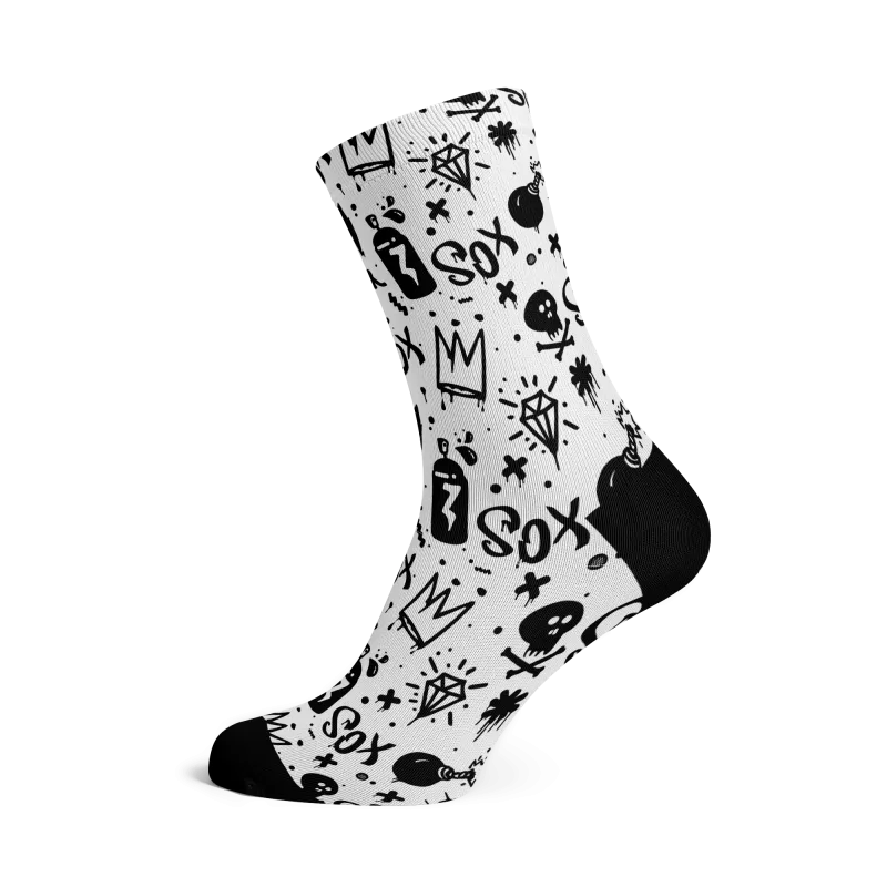 Sox Doodle White