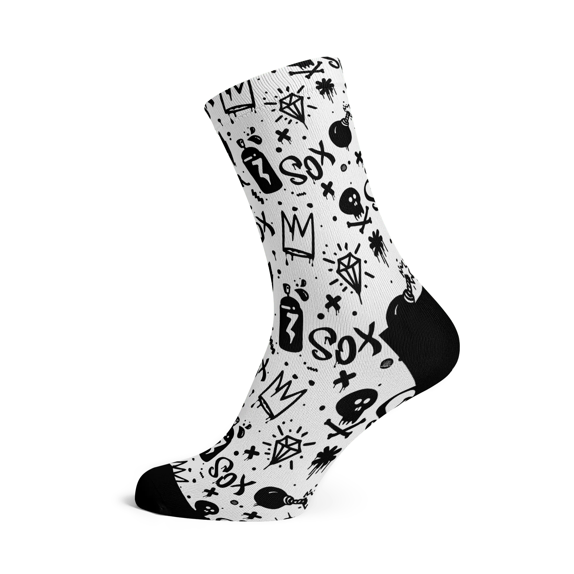 Sox Doodle White