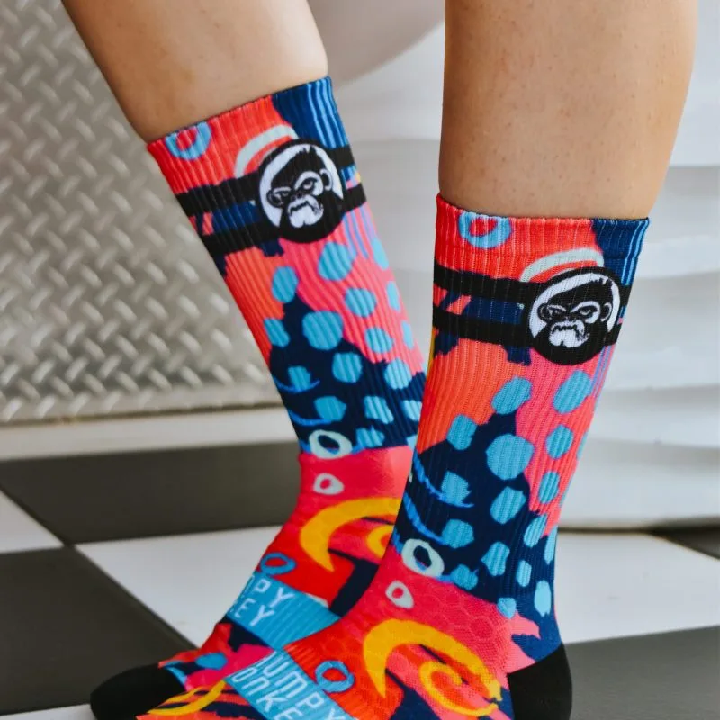 Alternative view of Grumpy Monkey Abstract spiral Socks