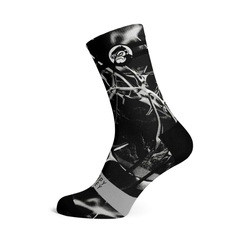 Grumpy Monkey Barbed wire Socks