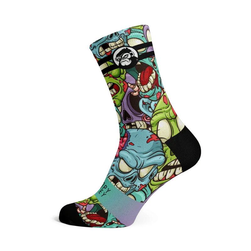 Grumpy Monkey Colgate Zombie Socks