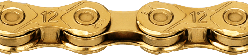 Alternative view of KMC Cykelkedja X12 Ti-N Gold waxed