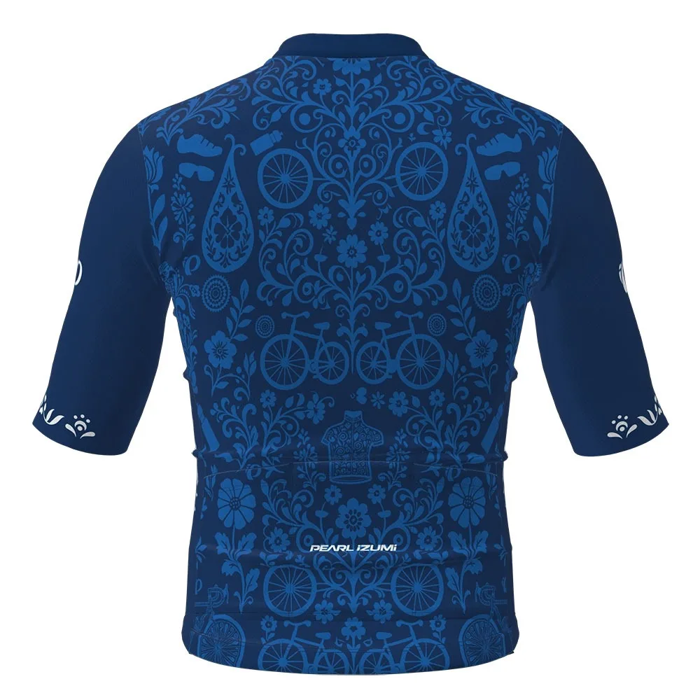 Pearl Izumi Kurbitsblå kortärmad cykelcykeltröja - Bild 2