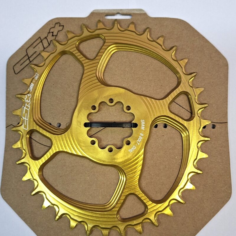 cSixx framklinga sram 8bolt 3mm Oval 38T Guld